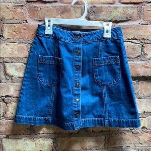 Snap-Up Denim Skirt!